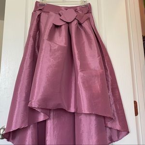 Pink high-low skirt with adjustable bow✨